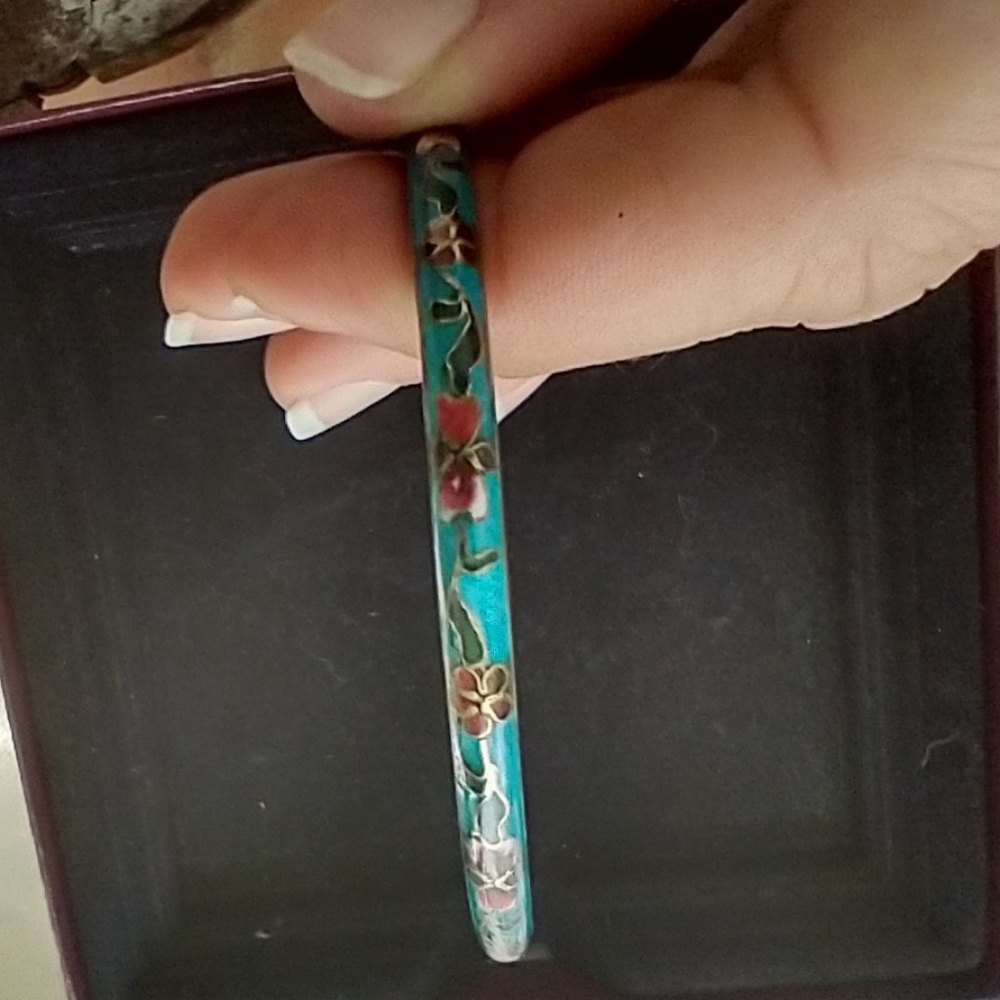 Antique Cloisonne Ceramic Bangle